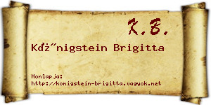 Königstein Brigitta névjegykártya