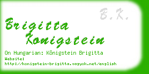 brigitta konigstein business card